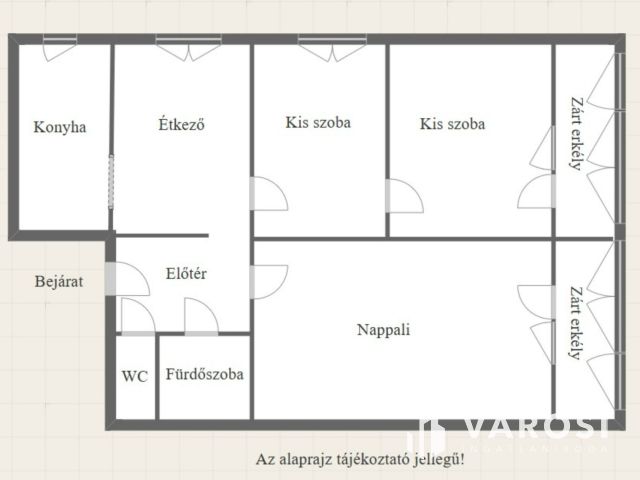 Egyetemközeli 2 erkélyes panel lakás eladó