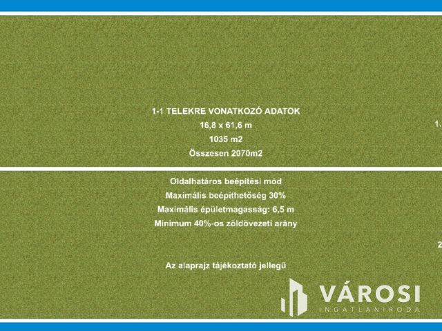 Deszken dupla építési telek nyugodt környéken